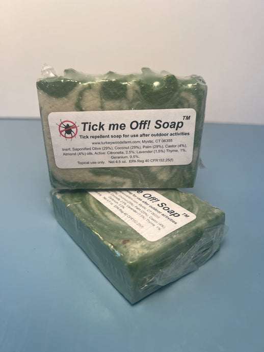 Tick Me Off! Tick Repellent Soap Mugwort with Lavender, Citronella, and Thyme, Two 4.5 oz bars.